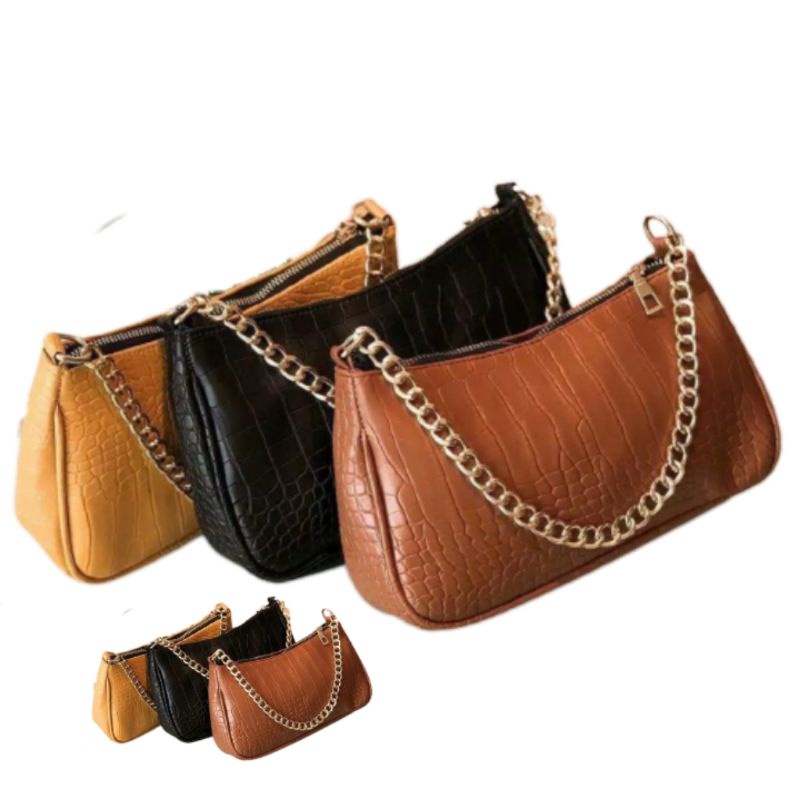 HDS_BAG / NARAYA TAS WANITA TAS SELEMPANG WANITA CROCO SHOULDER BAG RANTAI  WANITA