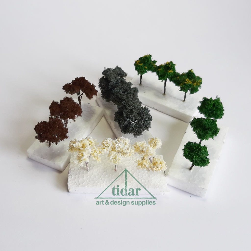 

[MR] MH - Miniatur Maket Pohon Cabang / Rindang / Beringin Tinggi 4 CM