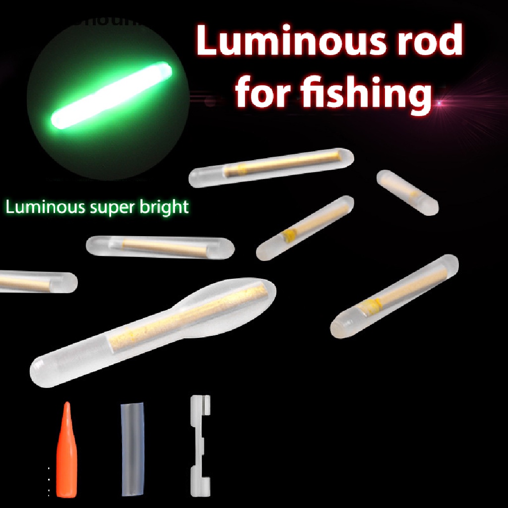 (seasonoun) 30pcs / 50pcs Pelampung Pancing Fluorescent Ukuran 4.5x37mm