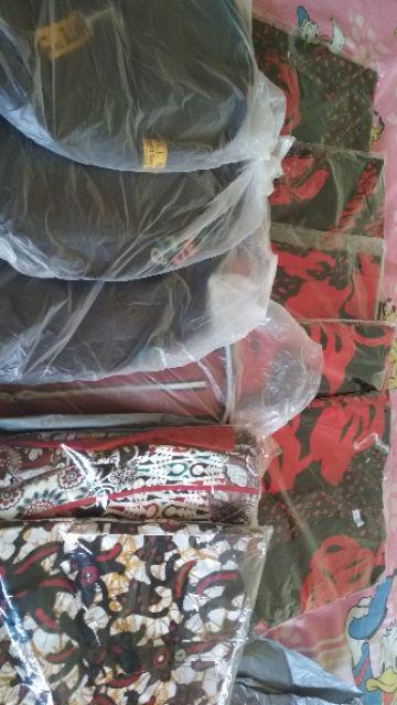 Atasan Blouse Batik Wanita Lengan Panjang Katun Stretch, 242 Ade#