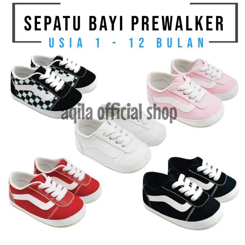 Sepatu Bayi Prewalker 0 12 Bulan Murah / Sepatu Baby Laki Laki Dan Perempuan Murah anti slip sneakers tali Terbaru CTR lucu