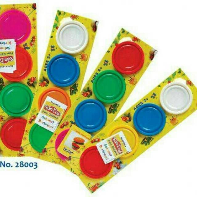 Fundoh 4pcs refill fun doh refill 4 pcs lilin mainan Y1 /Mainan Fun doh refill isi 4 / fundoh dough isi 4