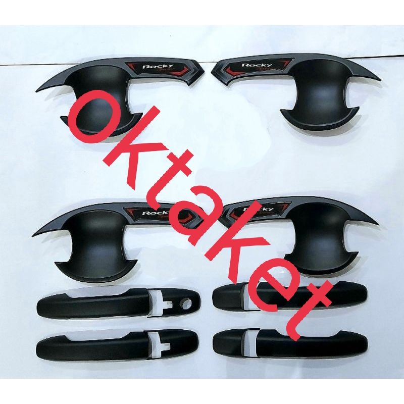 paket outer handle Daihatsu Rocky 2021 2022 hitam chrome list merah