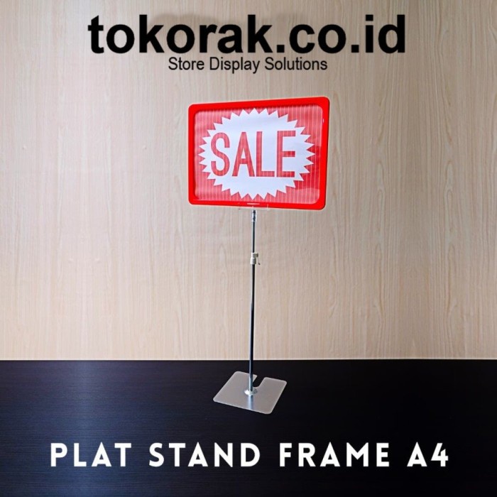 

READY DISPLAY STAND LABEL HARGA FRAME A4 PLAT PROMO BERKUALITAS