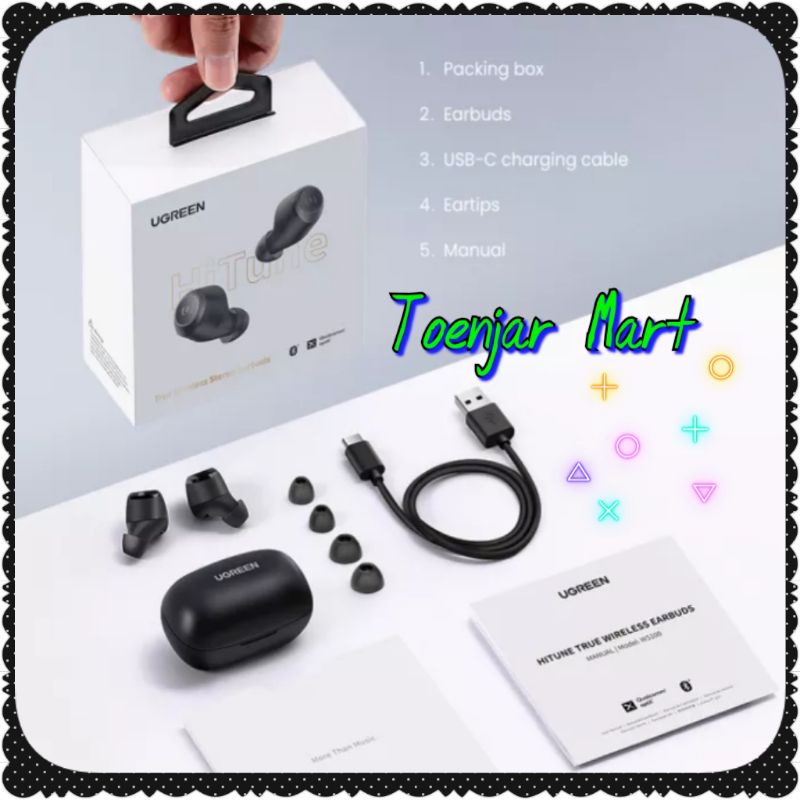 UGREEN TWS Bluetooth Earbuds WS100 Qualcomm QCC3020 ORIGINAL