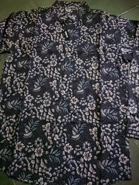 Batik Slimfit Modern Kemeja Batik Pria Formal Pegawai Guru Pns