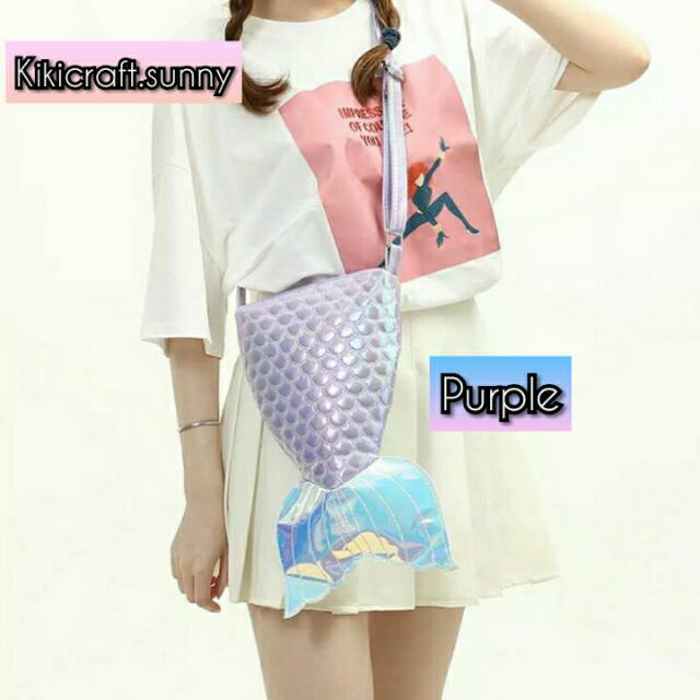 Tas slempang mermaid / slingbag mermaid / tas slempang anak