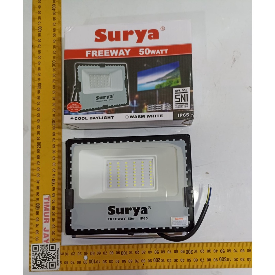 SURYA LAMPU LED sorot 50 W watt Tembak OUTDOOR TAHAN AIR PUTIH