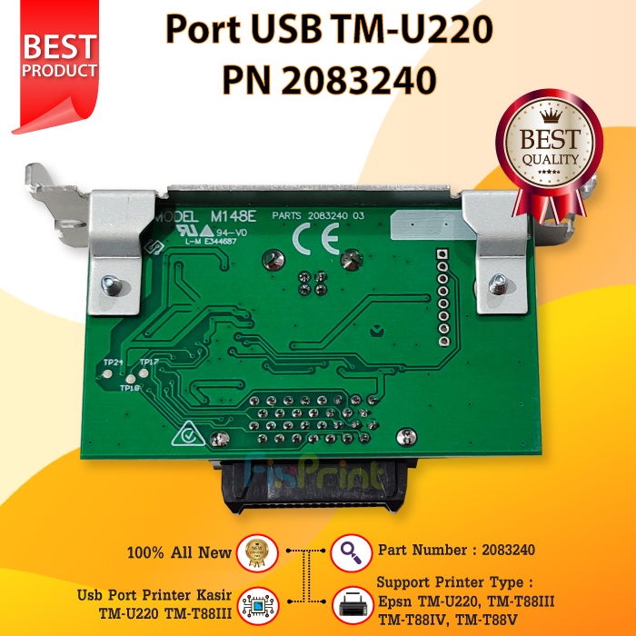 Port USB Epson TM-U220 TM-T88III TM-T88IV TM-T88V 2083240 New