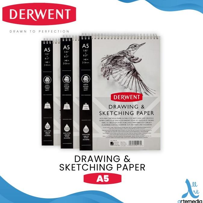 

(BISA COD) Buku Sketsa Derwent A5 Sketch Pad Wire Bound Drawing Sketching Paper BERGARANSI Kode 987