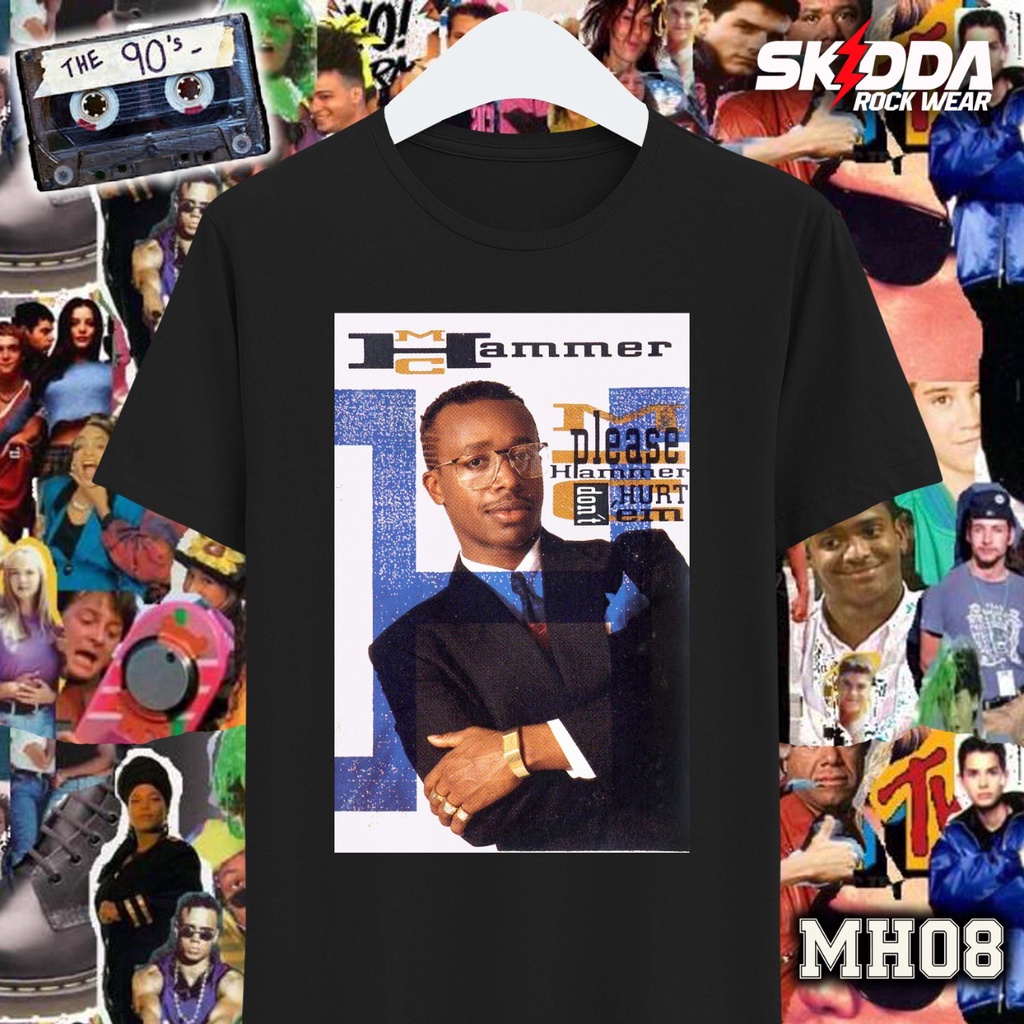 T Shirt Kaos Band Jadul Disco Rap 90’an MC HAMMER – Please Don’t Hurt ‘Em - Premium Cotton Combed 24