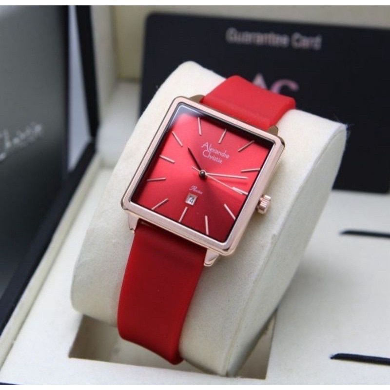 JAM TANGAN WANITA ALEXANDRE CHRISTIE AC 2810 MERAH ROSEGOLD ORIGINAL