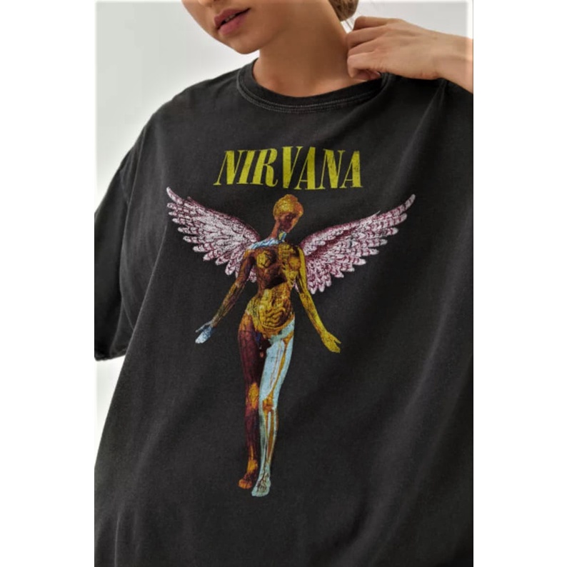 Kaos Premium Nirvana Utero Tour T-shirt, Nirvana Band Shirt, Nirvana Shirt, Funny Shirt,Retro 90