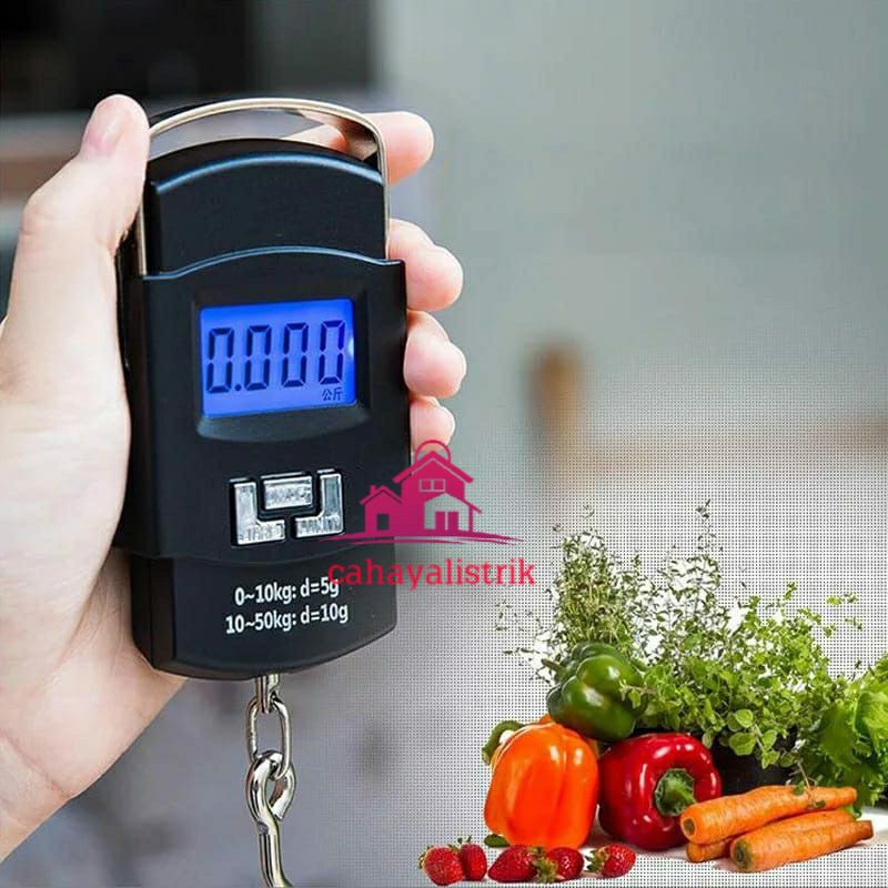 TIMBANGAN GANTUNG KOPER DIGITAL SERBA GUNA - MINI PORTABLE DIGI SCALE A08 50kg