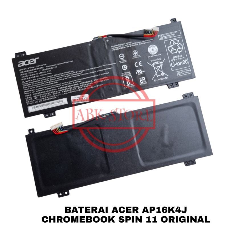 BATERAI BATTERY ACER CHROMEBOOK SPIN 11 AP16K4J ORIGINAL