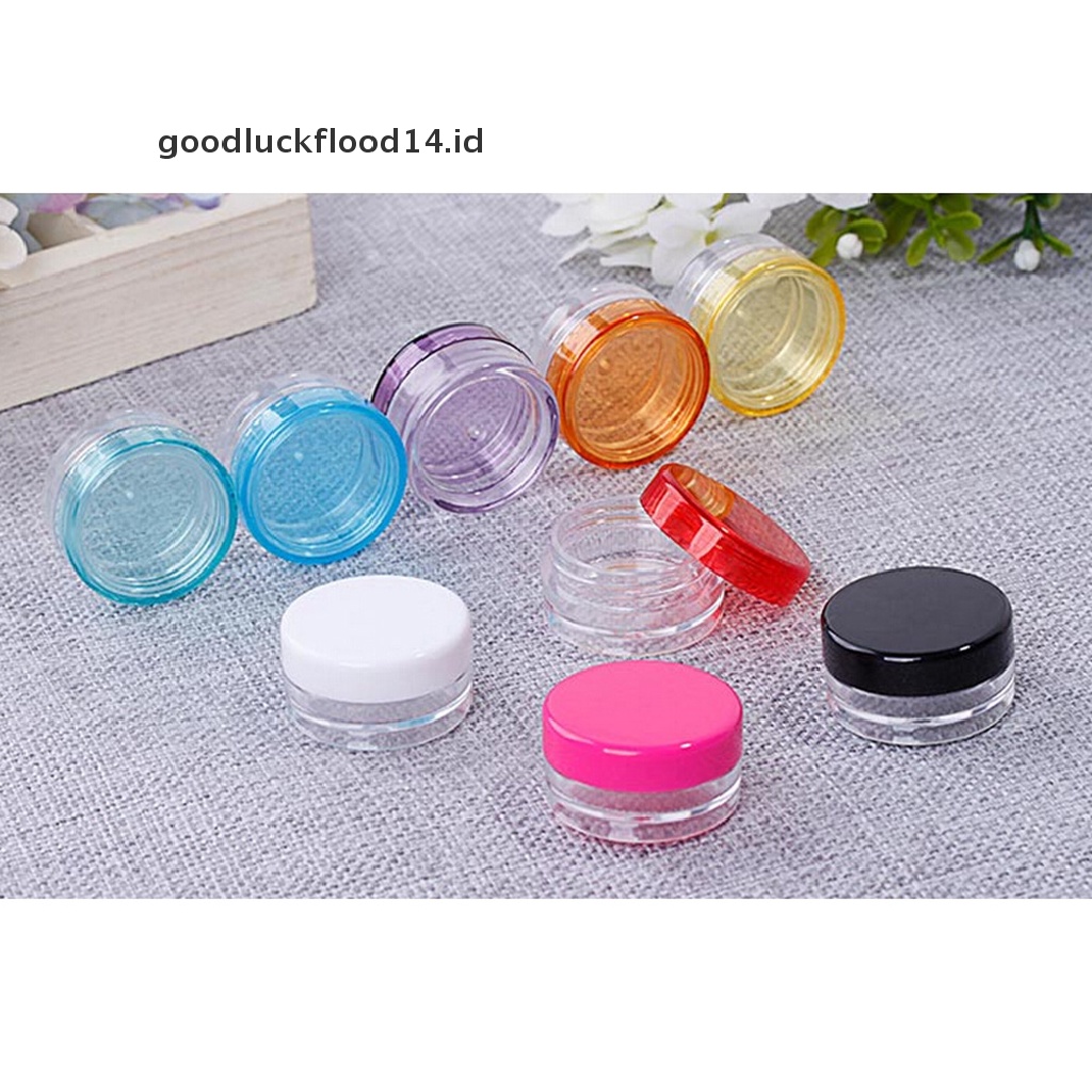 10 Pcs Botol Jar Pot Wadah Kosong Ukuran 5ml Untuk Krim Wajah Eyeshadow