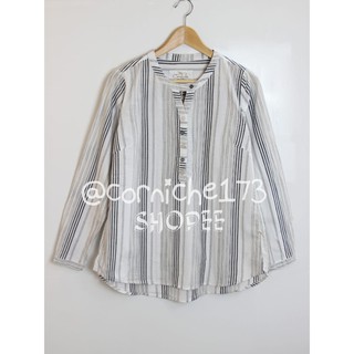  Corniche  Strippy Blouse Off White TH230991 Shopee 