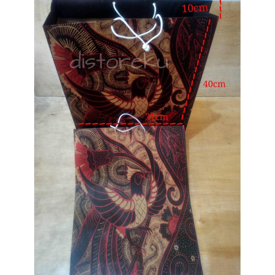 isi 12pcs TAS KERTAS BATIK BESAR paper shopping bag goodie bag LARGE