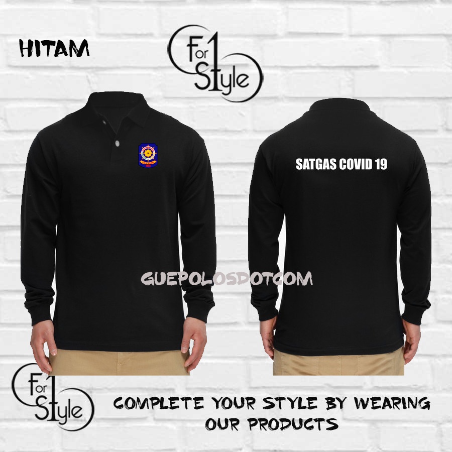 KAOS SATPOL PP SATGAS COVID 19 LENGAN PANJANG BERKERAH