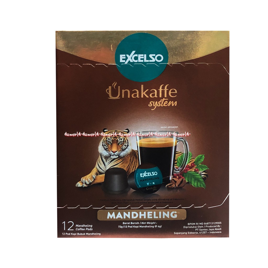 Excelso Unakaffe 12pod Mandheling Sumatera Coffee Kopi Sumatra Cair 12 pod Kopi Excelso Cair Ekselso Unakafe Mandaeling Sumatra Kopi Kapsul Capsul Coffee