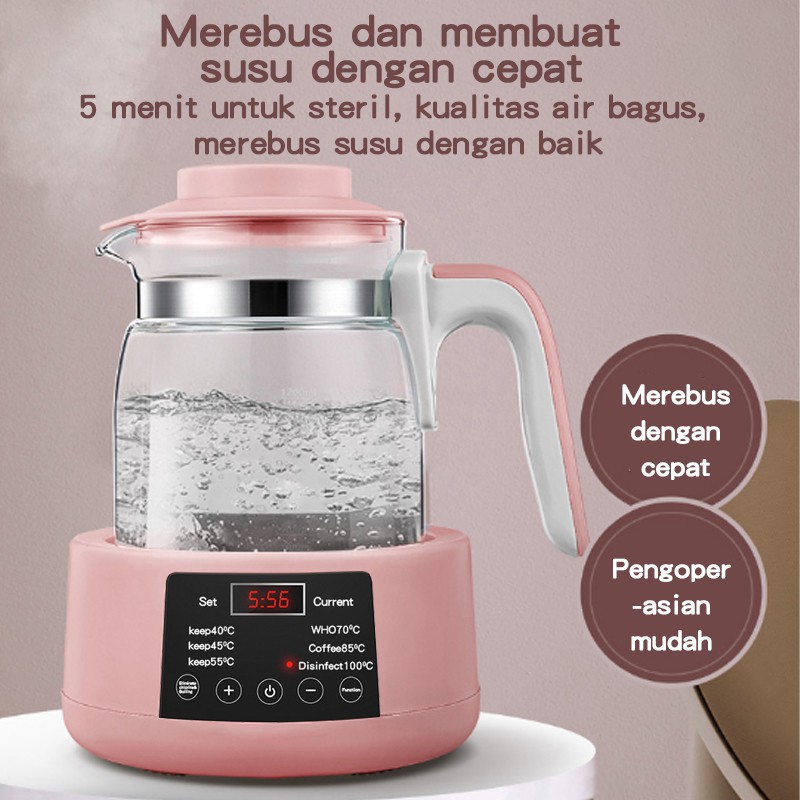 Elektronik HRHWH01PK Multifungsi Teko Kettel Electrik/Pemanas Air Elektrik/Smart Kettle