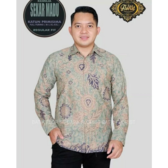 BISA REQUES ANAK + JUMBO KEMEJA BATIK HIJAU SAGE batik pria lengan panjang modern kemeja batik premium