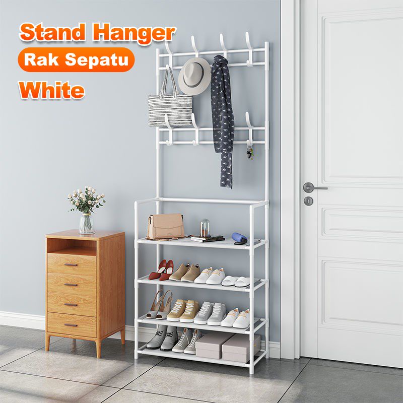 Stand Hanger Sepatu Baju Besi 5 Tingkat Serbaguna WD