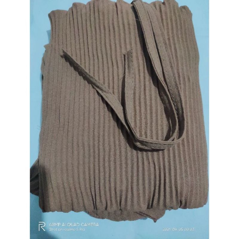 PROMO JILBAB INSTAN BERGO PLISKET LIDI/JILBAB PLISKET MARYAM 70x80-Moca/milo