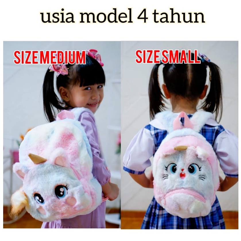 Tas Ransel Unicorn bulu tas Ransel anak Paud TK SD Karakter unicorn Original import kado ultah Anak perempuan backpack anak perempuan tas sekolah anak TAS BLINGBERRY ORIGINAL IMPORT