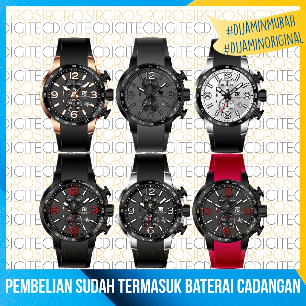 Jam Tangan T5 H 3450G Original Dan Anti Air Jam Tangan Pria