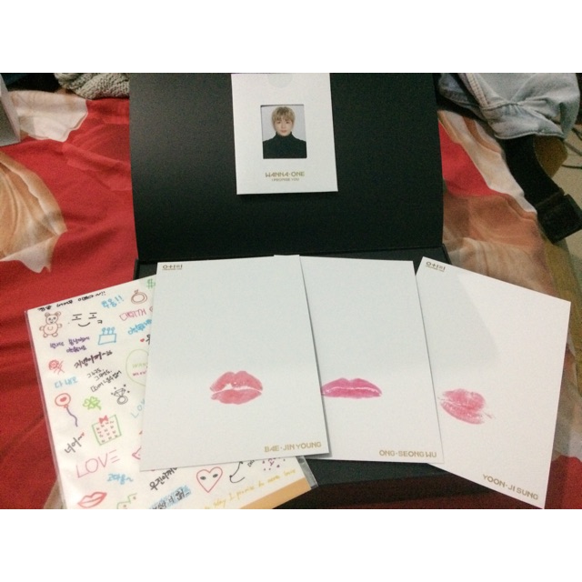 WANNA ONE MD I PROMISE YOU LIPCARD ONG BAEJIN JISUNG DECO STICKER