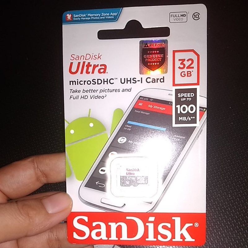 [NEW ] memory card micro SD SanDisk 32GB Ultra Class 10 up to 100 MB/s