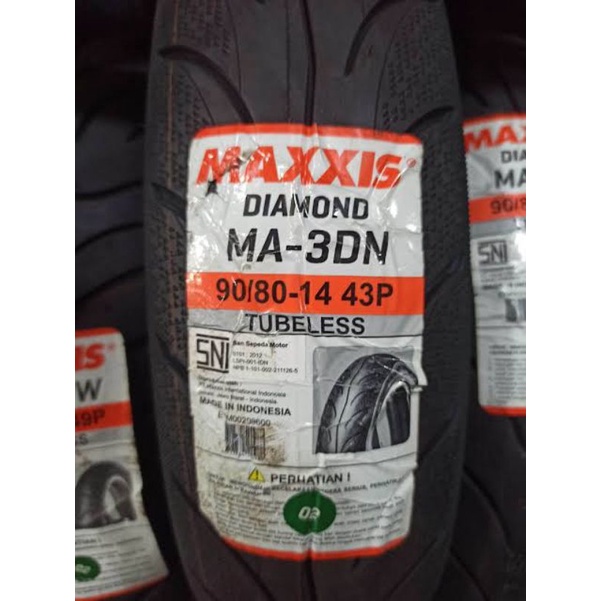 MAXXIS DIAMOND(MATIC TUBLES) BAN LUAR MAXIS DIAMOND MA-3DN RING 14 UKURAN 80/80-14  80/90-14  90/80-14  90/90-14  100/80-14 MAXIS