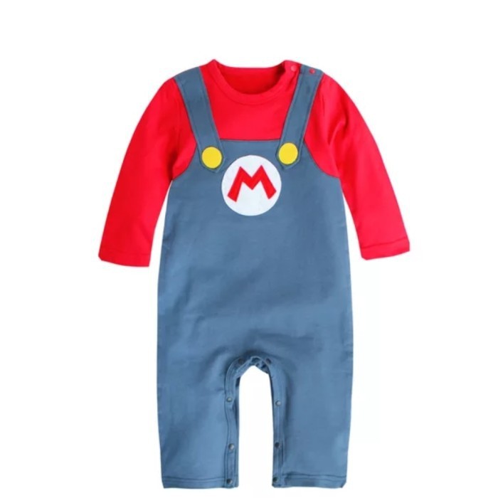 Baby Mario bross romper costume kostum bayi luigi mario bross