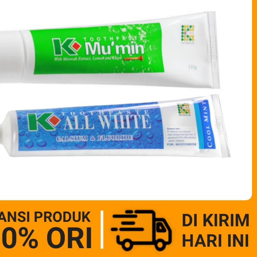 ☉ K-All White Toothpaste K-Mu'Min Toothpaste K-link original pasta gigi ✸
