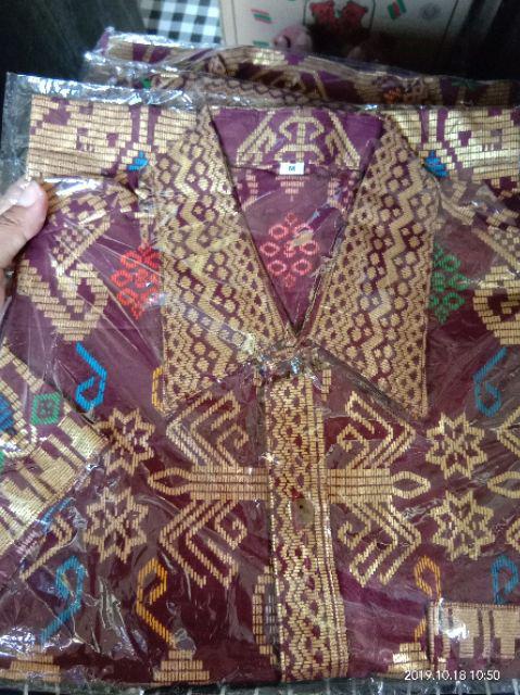 Sarimbit/ Couple Batik Rok N Blus Span Pendek Wanita Narita Prodo Maroon