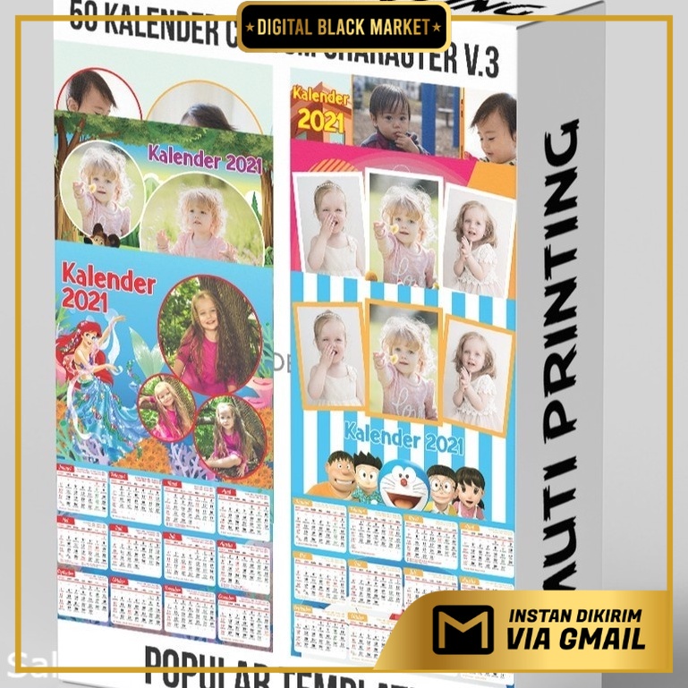 Kalender Custom Charagter V.3 Full Version - Photoshop &amp; Coreldraw - Business Branding