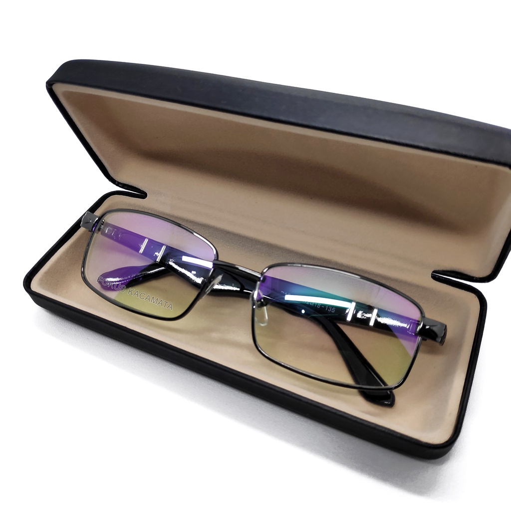 KACAMATA BACA DAN JALAN TEDUH 2 in 1, DOUBLE FOKUS,  free kotak + lap