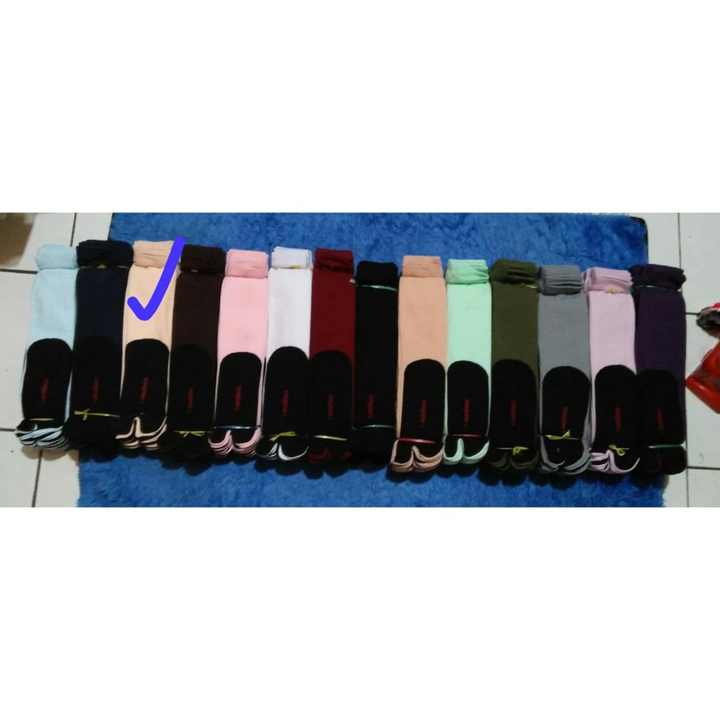 [DEASHOP] Kaos Kaki Polos Alas Hitam Bahan Spandex Nylon Panjang 35 cm (1 kg = 3 lusin)