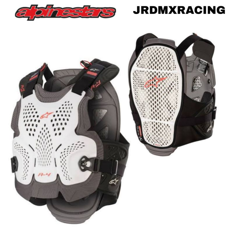 CHEST PROTECTOR ALPINESTARS A-4 PLUS WHITE BODY PROTECTOR ALPINESTAR A-4 PLUS ORIGINAL