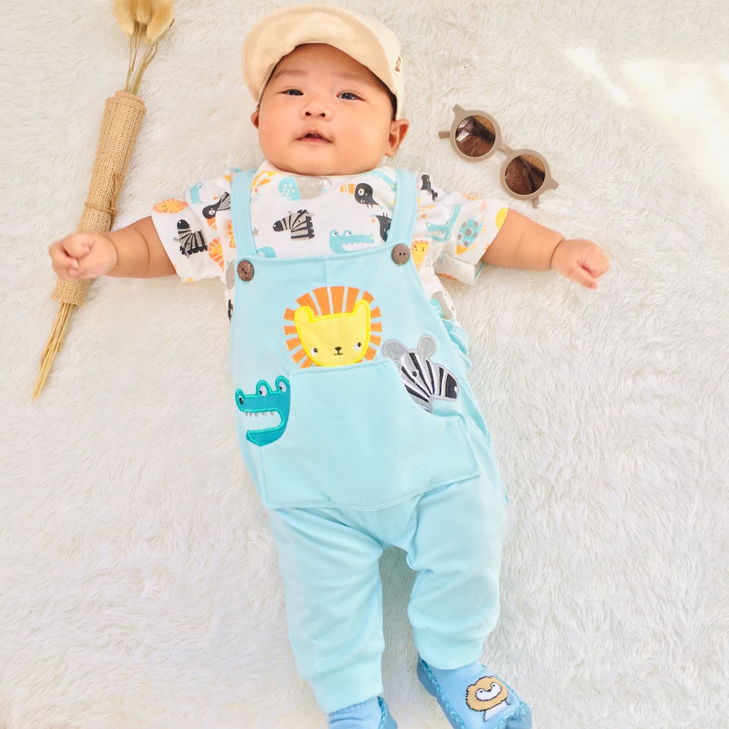 setelan overall cowok baby baju kodok bayi SNI lucu fashion ZOO OVERALL/ dobby the dino / led cloud 0 12 18 bulan 1 tahun cewek cowok unisex baju anak lucu