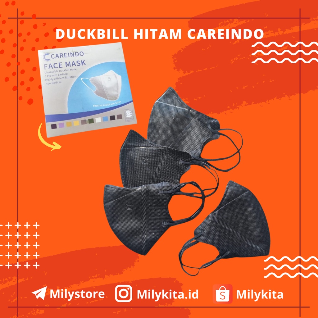 MASKER 3PLY DUCKBILL RAVA MODEL CAREINDO DEWASA EARLOOP