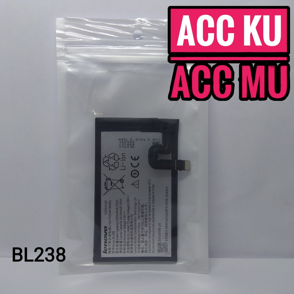 BATTERY LENOVO BL238 X2 PRO BATERAI LENOVO VIBE X2 PTS ORIGINAL