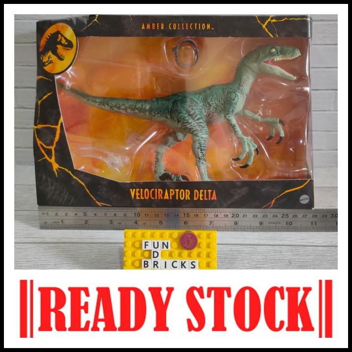 Mattel Jurrasic World Amber Collection Velociraptor Delta