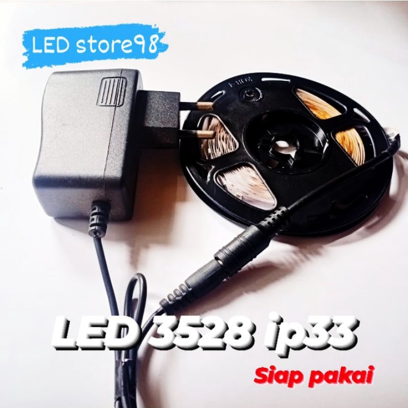 LAMPU LED STRIP 3528 INDOOR ,+ ADAPTOR 12 VOLT