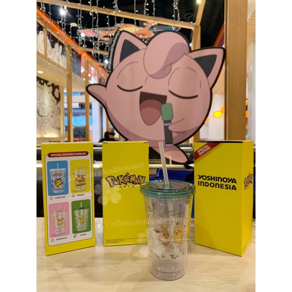 Tumbler Pikachu Forest Pokemon Asia Special Edition Yoshinoya Limited Stok