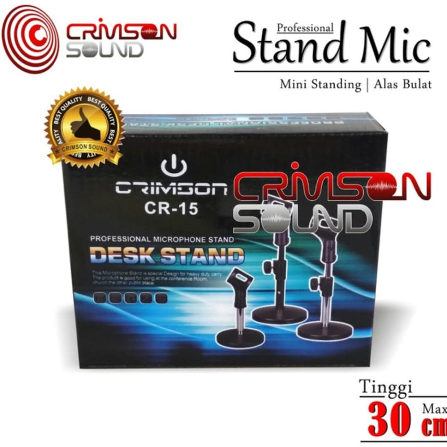 STAND MIC MINI ALAS BULAT 30 CM CRIMSON CR-15