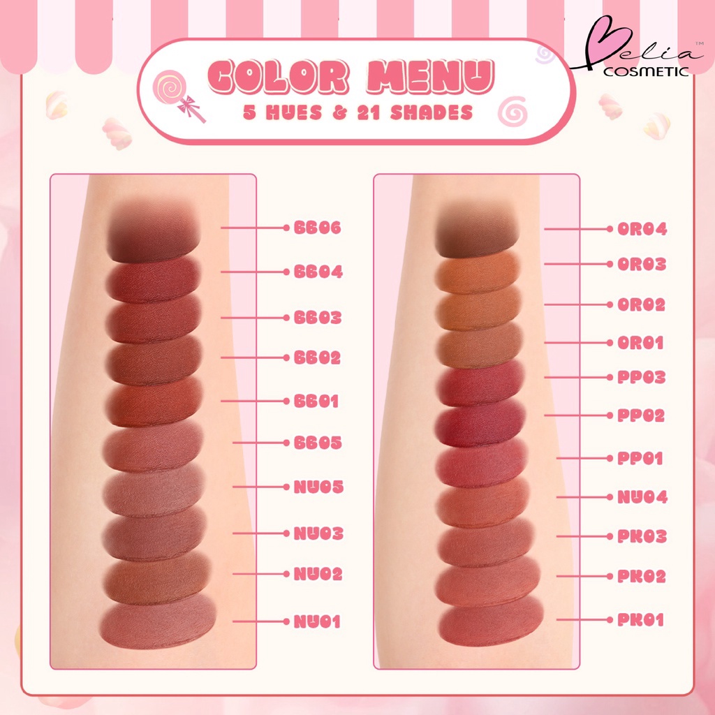 ❤ BELIA ❤ PINKFLASH Powdery LipGloss PF-L16 | Lipgloss | Pewarna bibir | BPOM