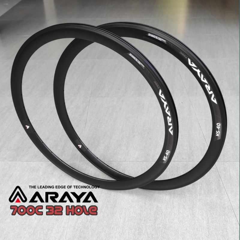 Velg Rim 700c Sepeda Fixie Roadbike 32 Hole ARAYA KS-40 Doubel Wall / Velg 700c Alloy BRAKELINE 32H-5