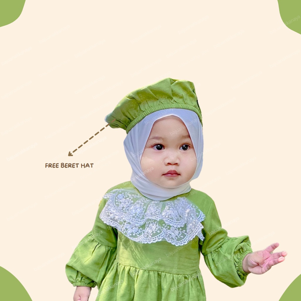 1-4TH GAMIS ANAK PUTRI INCLUDE BARET LONG DRESS ANAK PEREMPUAN GAMIS ANAK PEREMPUAN